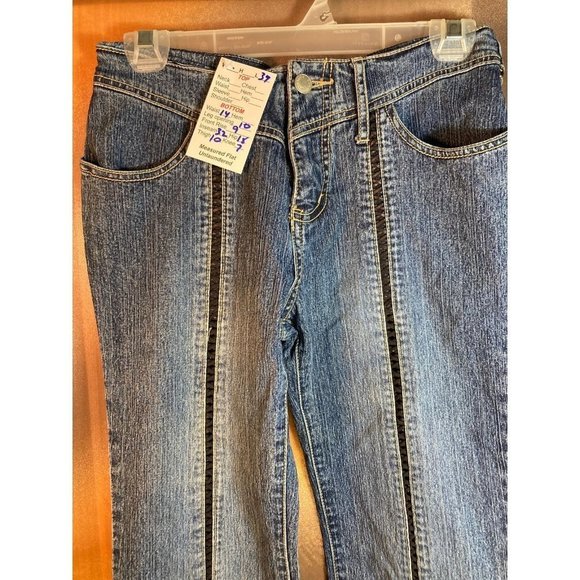 Younique Denim - YOUNIQUE Stretch Bell Bottom Slim Bootcut‎ Leg Denim Jeans Mid Rise Blue Size 6